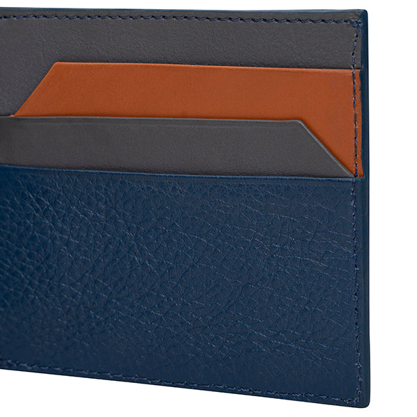 blue leather wallet mens - BLUE MULTI