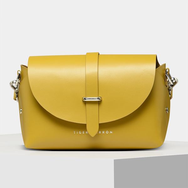 Mustard Yellow Leather Crossbody Bag