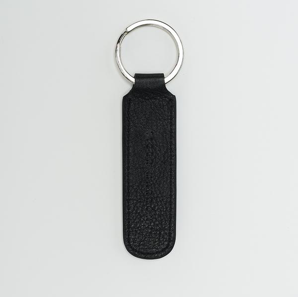 Tan & Black Designer Leather Keychain