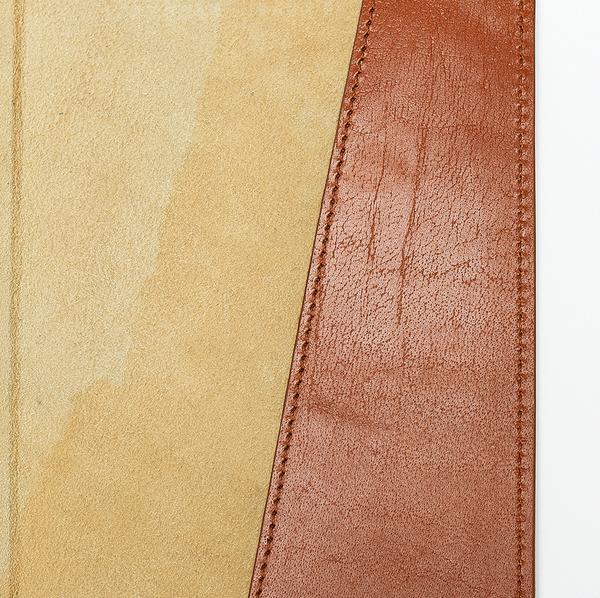  genuine tan leather passport cover holder case wallet