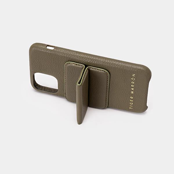 OLIVE GREEN Leather Mobile case