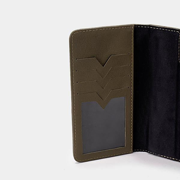 OLIVE GREEN Leather Mobile holder