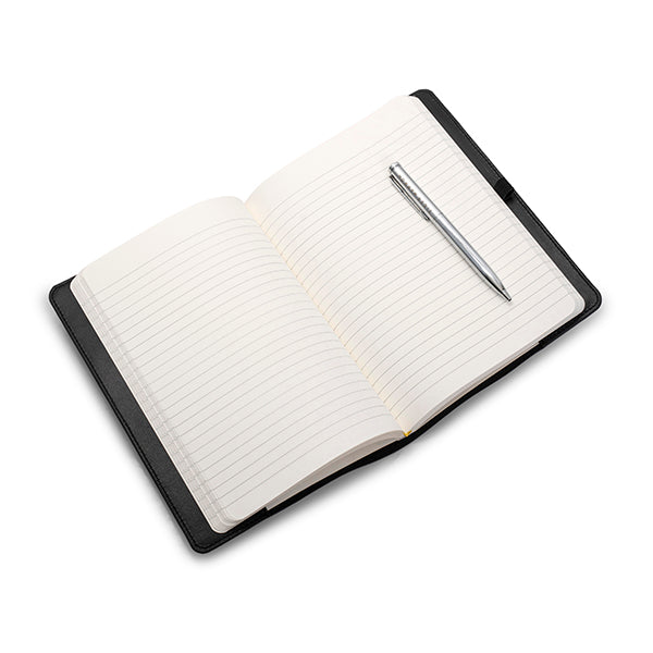 BLACK leather notebook holder