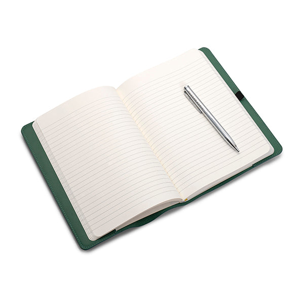 Green Leather notebook holder