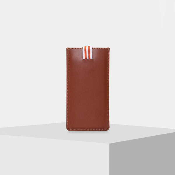 CLAY BROWN leather mobile pouch