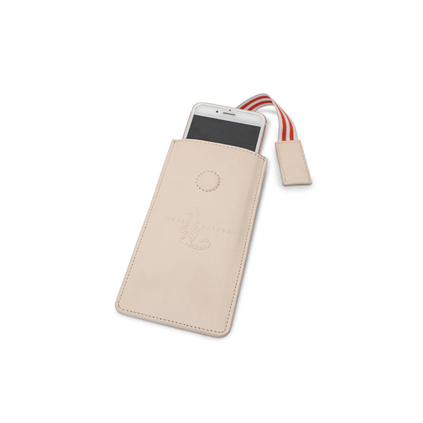 Cream leather phone cover