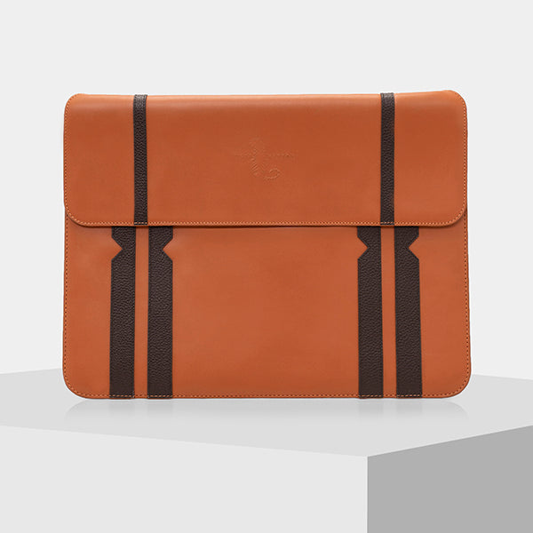 Luxury leather laptop sleeve for men in USA