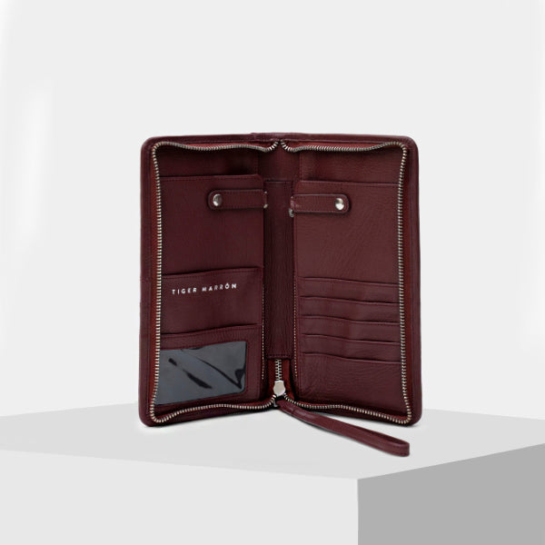 Burgundy Leather passport holder