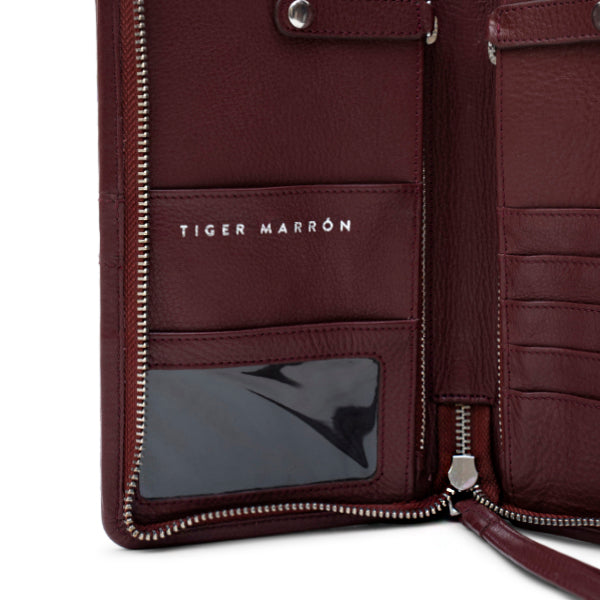 Burgundy Leather passport case