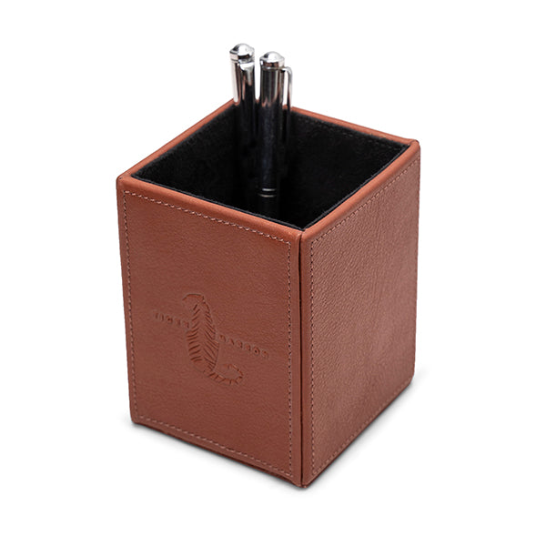 brown Leather pen stand