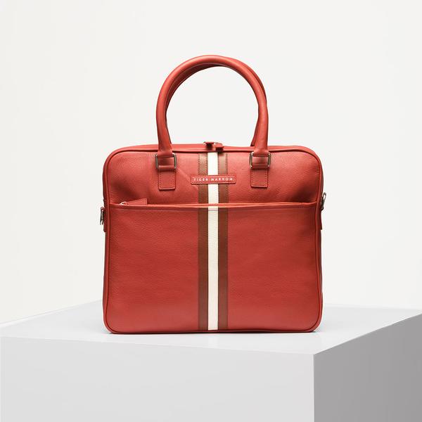 Red Leather Luxury Laptop Bag USA