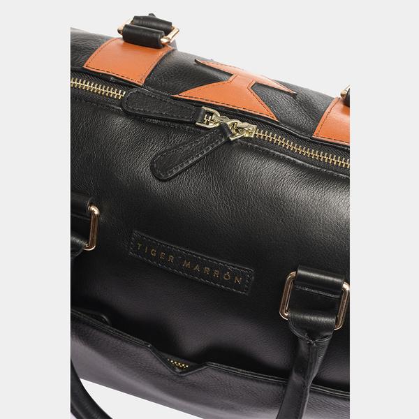 Black & Orange Zipper Laptop Bag USA