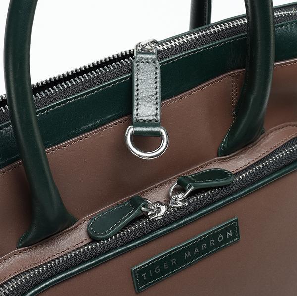 Clay Brown Zipped Laptop Bag USA