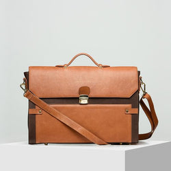 Brown - luxury handmade laptop bag USA