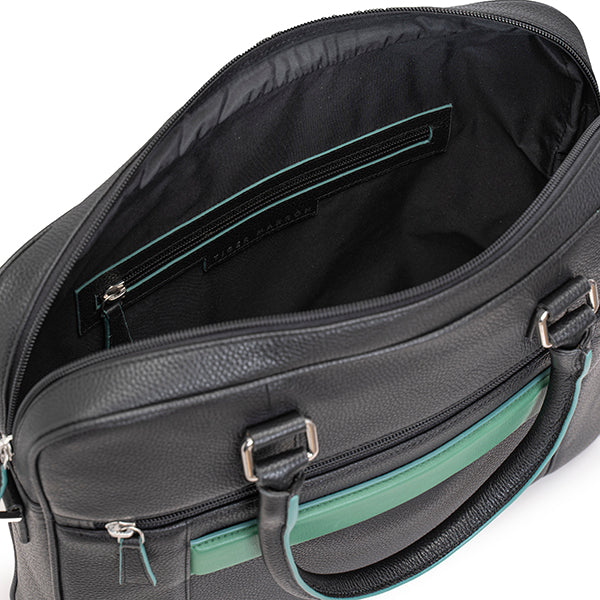 Zipped Laptop Bag USA - BLACK & GREEN