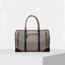 branded duffle bag - GREY & BLACK