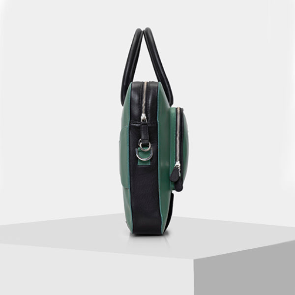 BLACK & GREEN zipper Laptop Bag USA