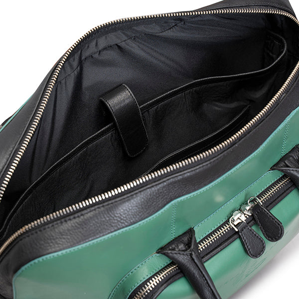 BLACK & GREEN zipper Laptop Bag USA
