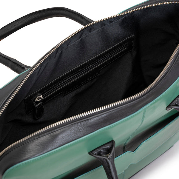 BLACK & GREEN zipped Laptop Bag USA