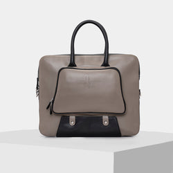 Grey and Black - Pure leather laptop bags USA