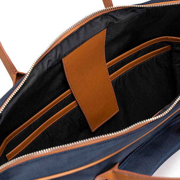 Blue and Tan zipper Laptop Bag in USA