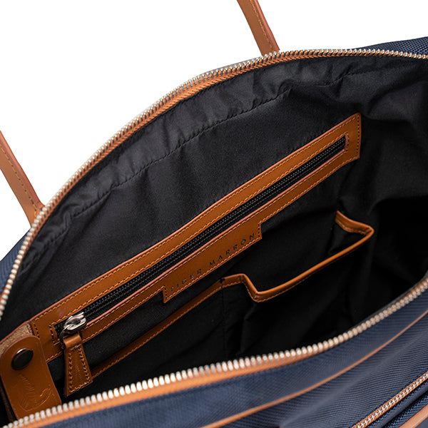 Blue and Tan zipped Laptop Bag in USA