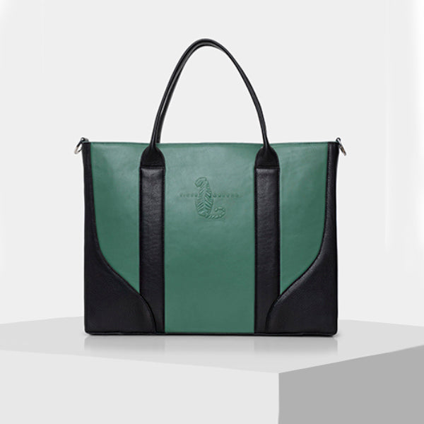 Green and Black - leather laptop bags for men