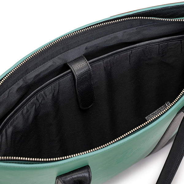 Green and Black Zipper Laptop Bag USA