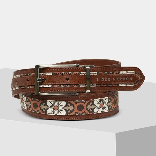 designer Brown Leather belt for men