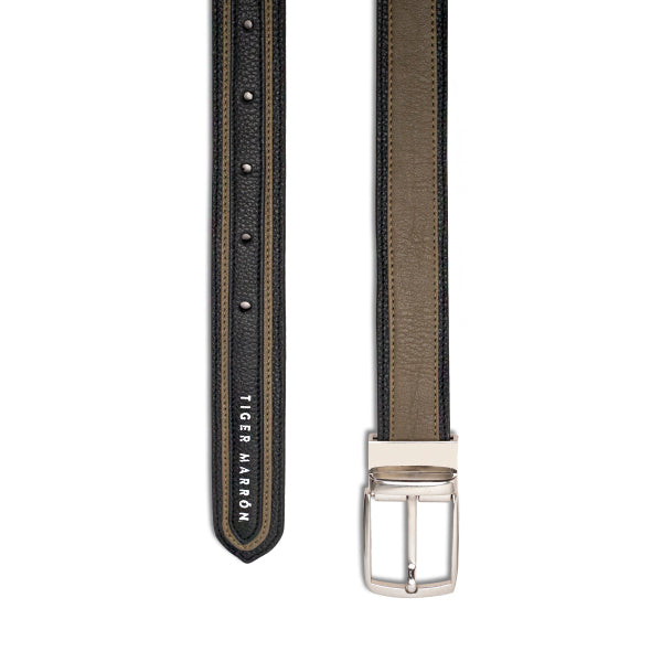 BLACK & OLIVE GREEN stylish belt