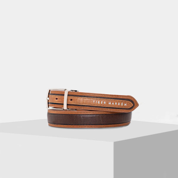 BROWN & TAN designer leather belt