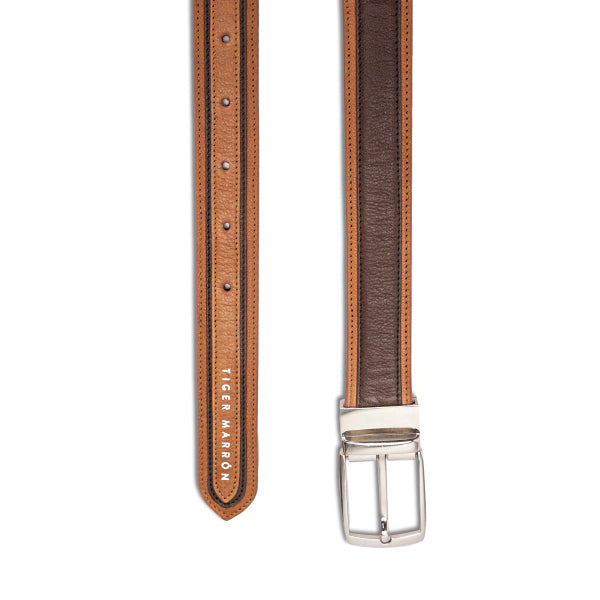 BROWN & TAN stylish leather belt