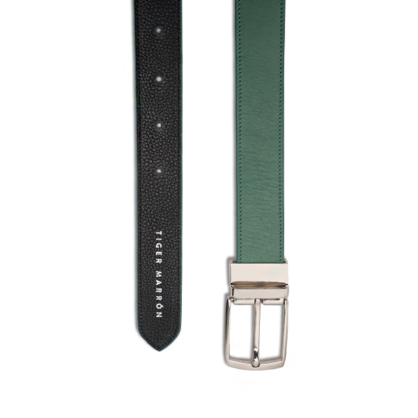 GREEN & BLACK stylish leather belt