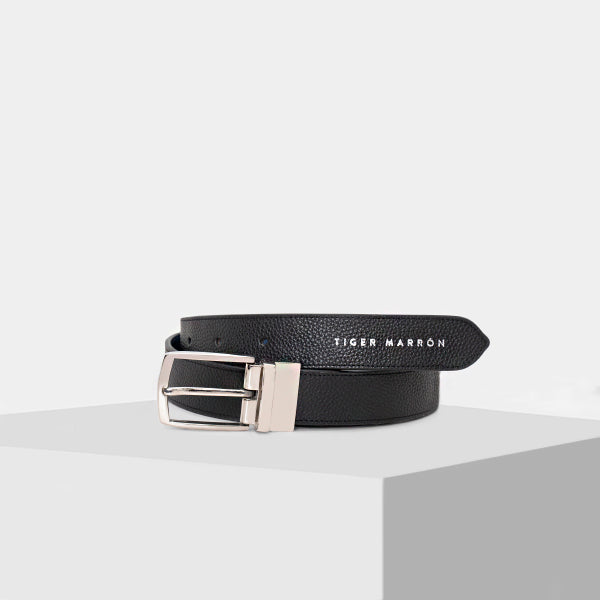 BLACK & BLUE designer leather belt