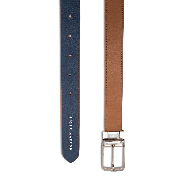 BLUE & TAN leather belt