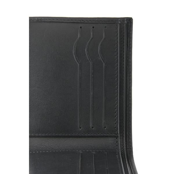 black leather designer wallet for men