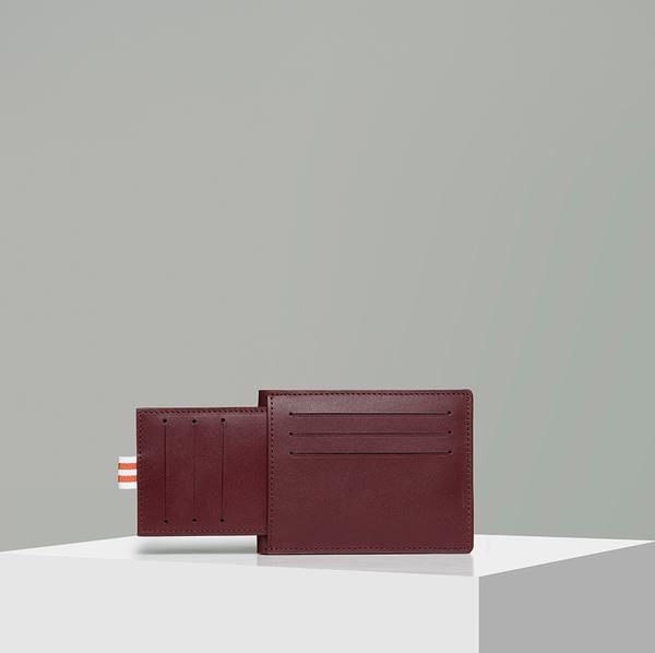 BURGUNDY designer leather wallet for men
