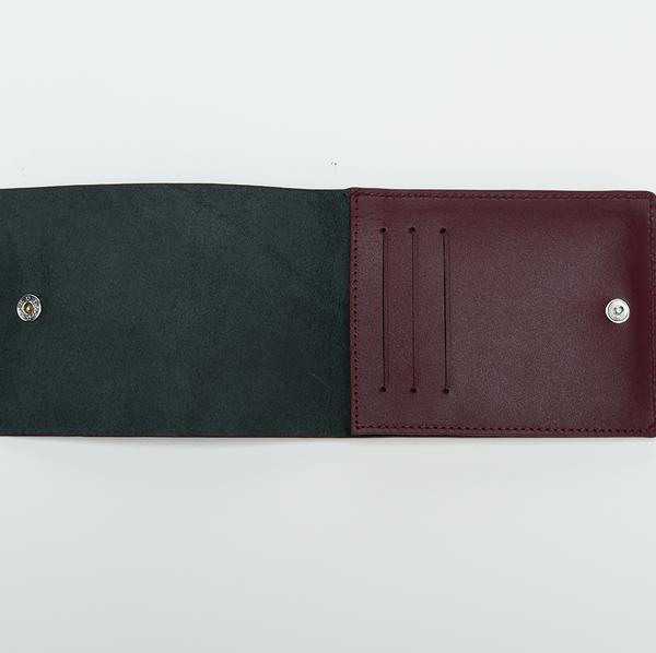 Leather Wallet for men - BURGUNDY