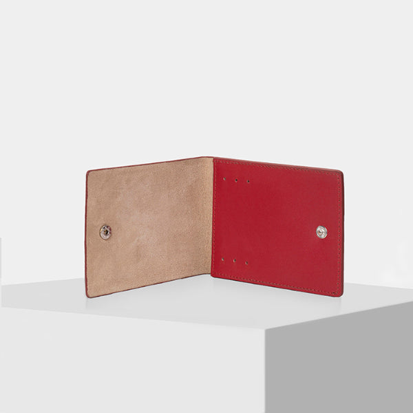 red leather wallet