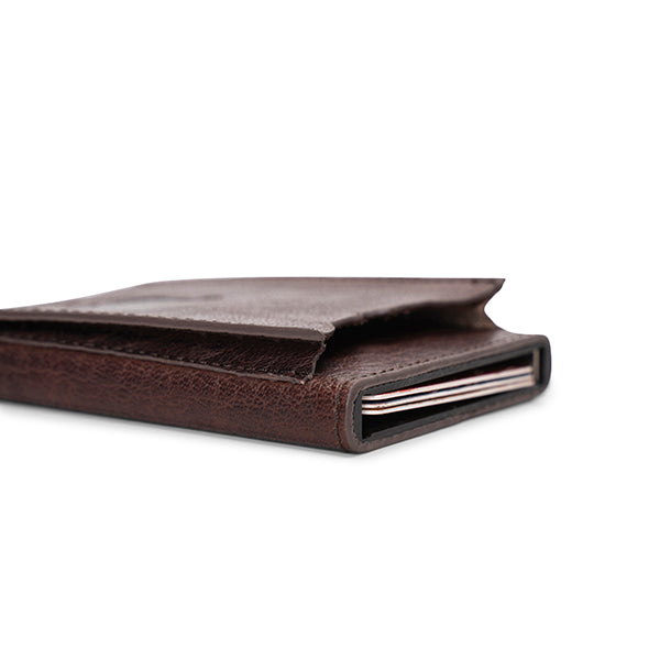 brown - leather card holder