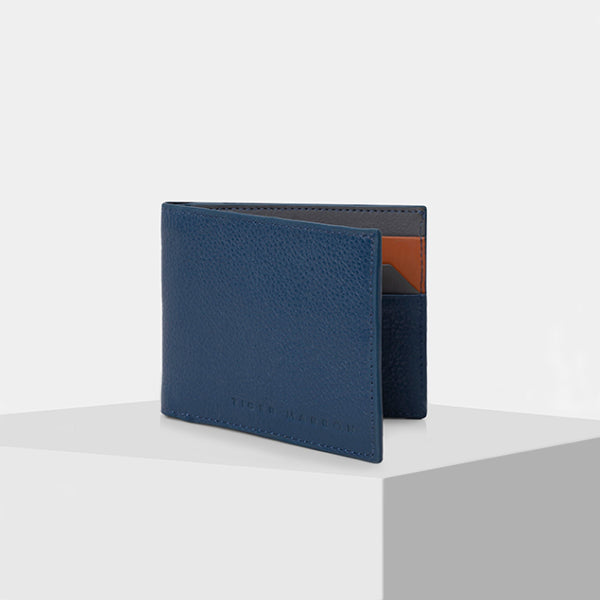 Handmade Leather Wallet for men - BLUE MULTI