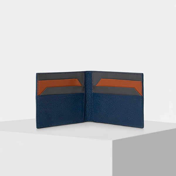 Genuine Leather Wallet for men- BLUE MULTI
