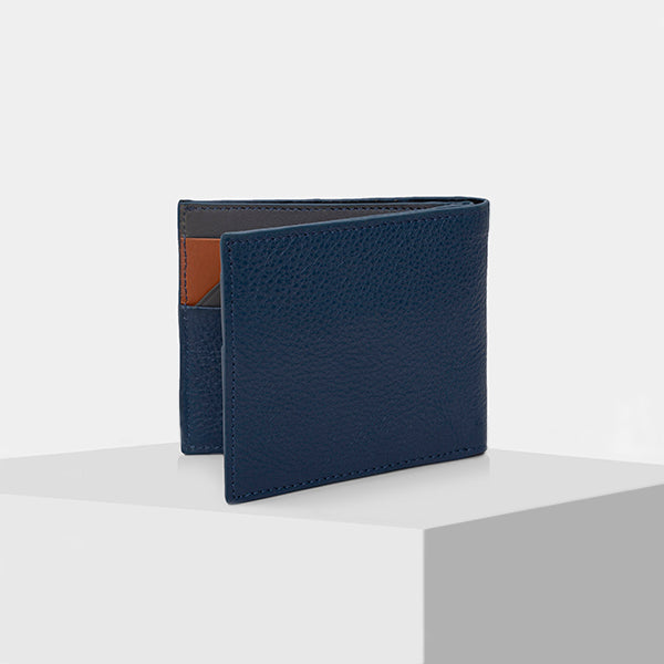luxury Leather Wallet for men - BLUE MULTI