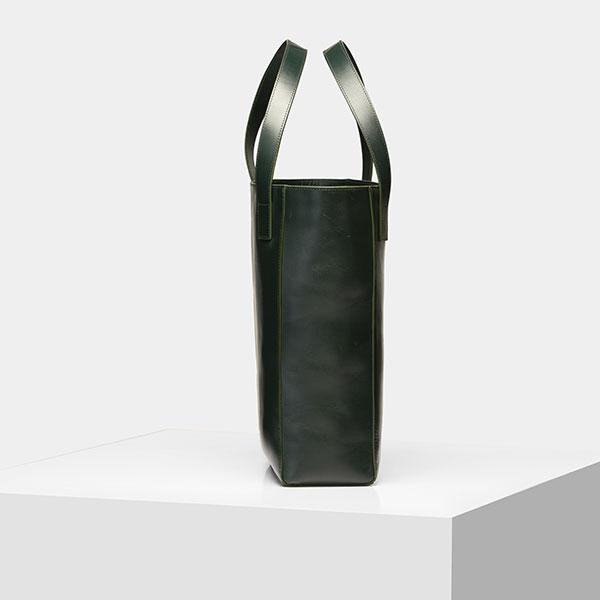 Leather shopper bags - Forest Green