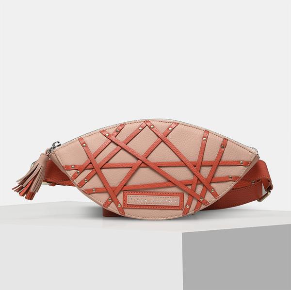 leather belt bags - Pink & Coral Pink