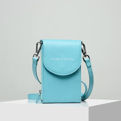 AQUA Leather Crossbody Bag