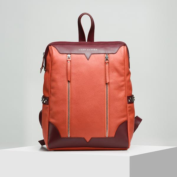 Double Major - leather laptop backpack