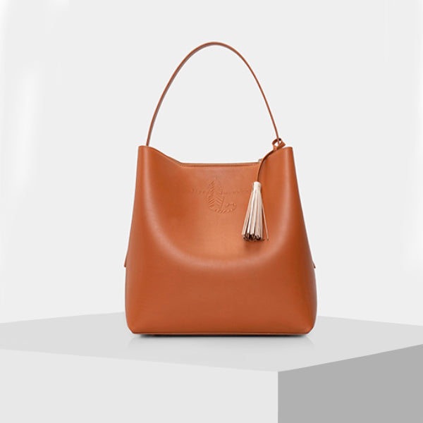 Orange & Cream leather tote handbags USA