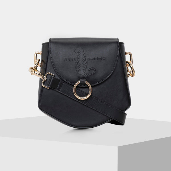 Genuine Leather Crossbody Bags - Black