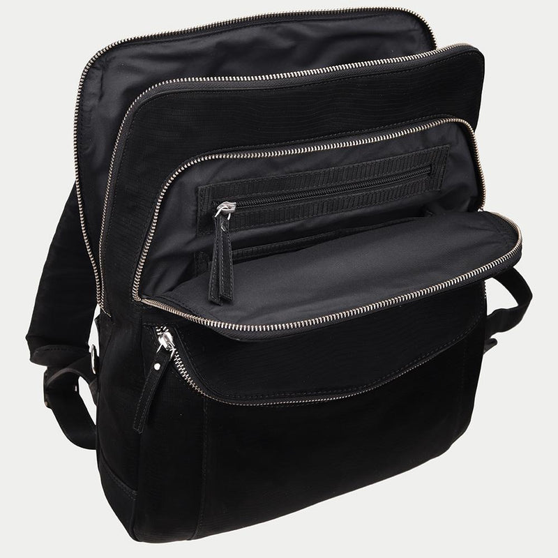 Compartment in Vegan Leather Backpack